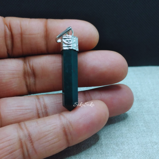 Natural Bloodstone Pencil Pendant