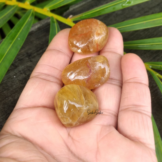 Natural Yellow Fluorite Polished Tumble