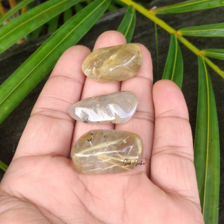 Natural Golden Rutilated Quartz Polished Tumble