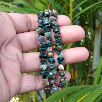 Natural Bloodstone Chips Bracelet