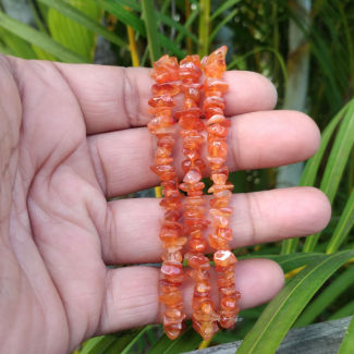 Natural Carnelian Chips Bracelet