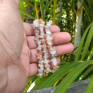 Natural Moonstone Chips Bracelet