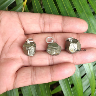 Natural Pyrite Tumble Pendant