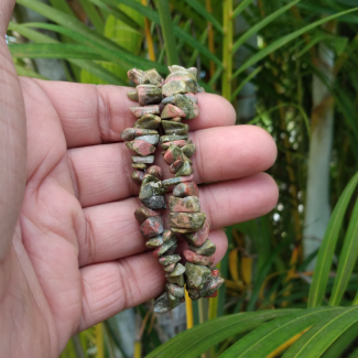 Natural Unakite Chips Bracelets